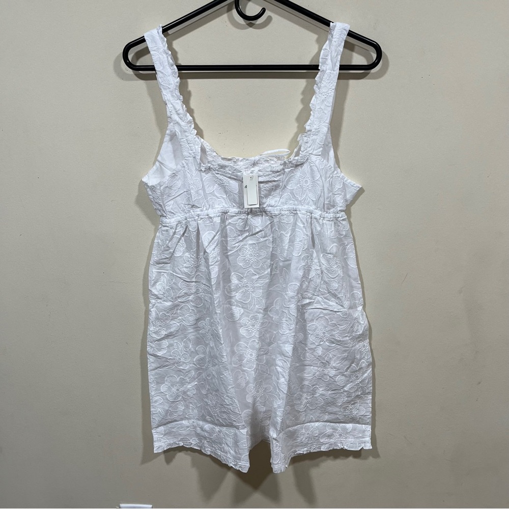 NWT Aerie Off-Duty Embroidered Cotton Nightie
Size M white pjs dress - Picture 6 of 11